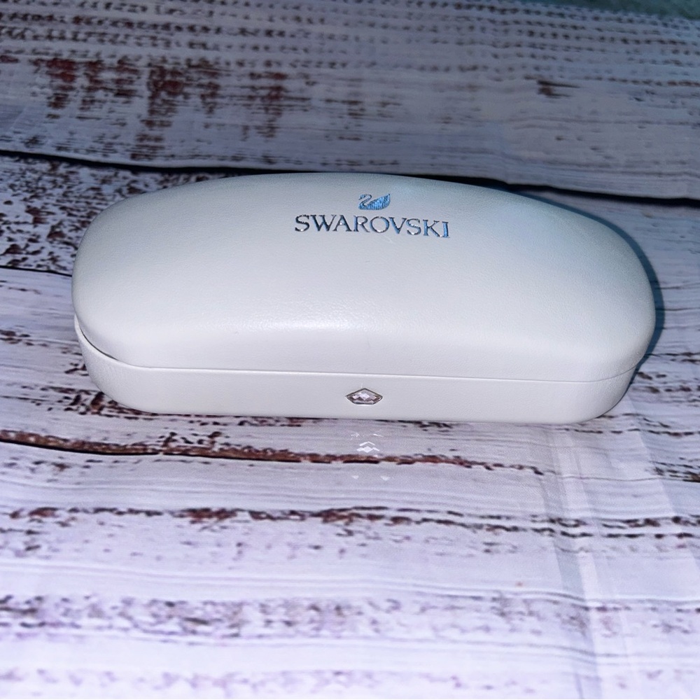 Swarovski Eyeglass /Sunglasses Case White